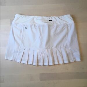 Fabletics White Pleated Skirt